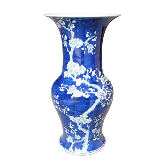 B&W Plum Blossom Wide Mouth Vase