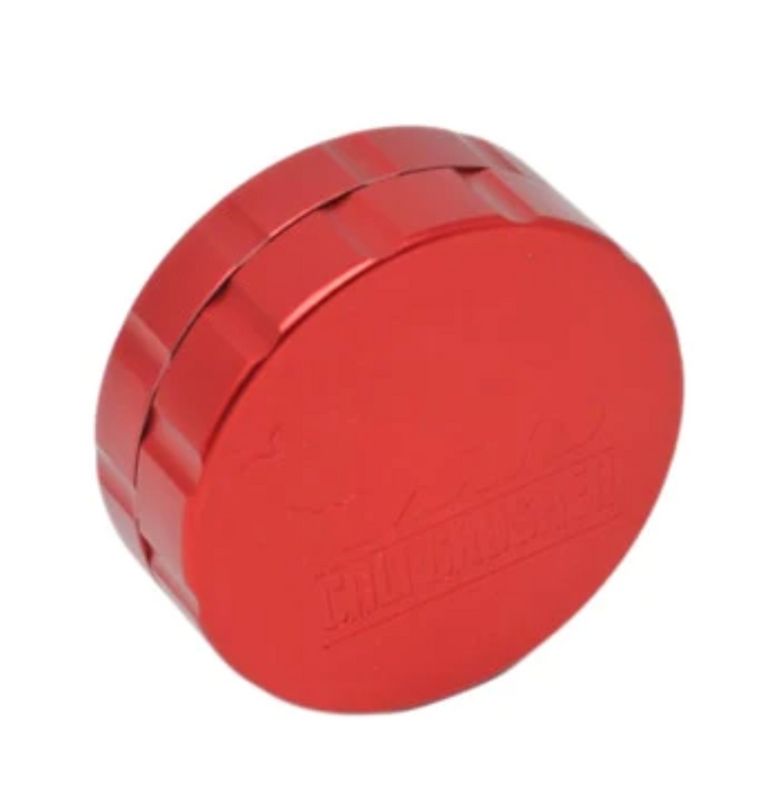 Cali Crusher 2.0 2-Piece Grinder Silver – High-Quality 2.35in Aluminum Herb Accessory for Smooth Grinding