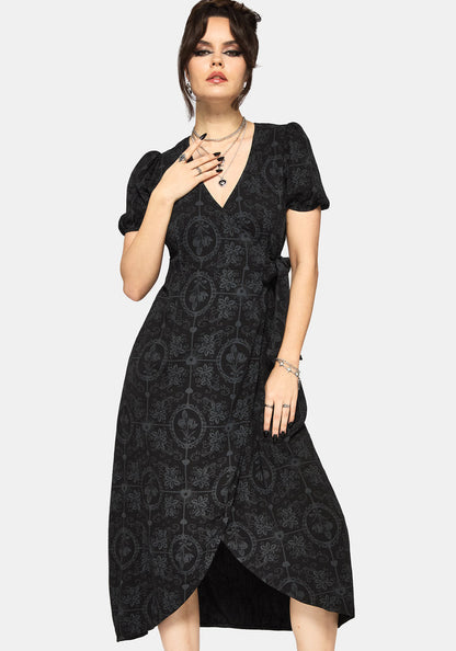 Cameo Floral Printed Midaxi Wrap Dress