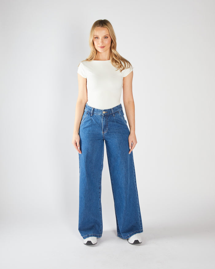 Cameron Wide Leg Medium Blue