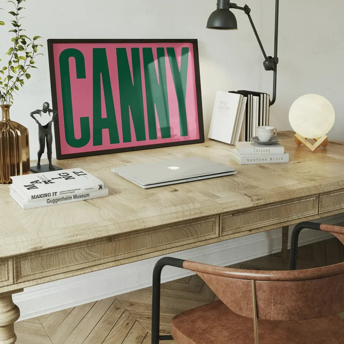 Canny Typography Poster Print framed home office wall art
