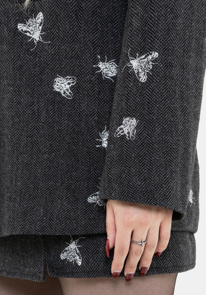 Chrysina Beetle Sequin Embellished Relaxed Blazer