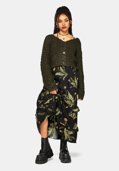 Cimora Dandelion Ruffle Midaxi Skirt