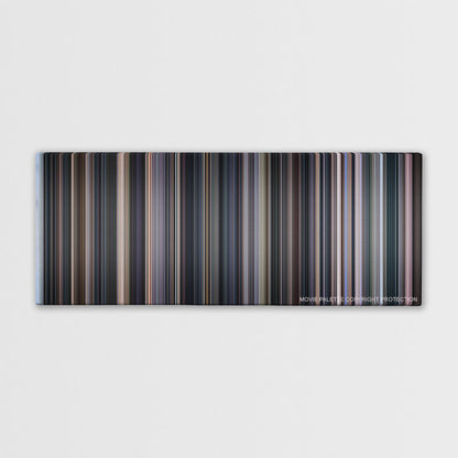 Cinema Paradiso movie barcode canvas print, the whole film as stripes of color