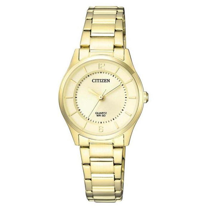Citizen Gold Steel Quartz Women's Watch - ER0203-85P