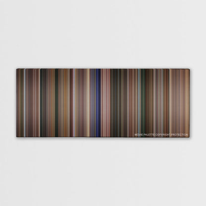 Coach Carter color palette canvas print: thousands of thin vertical stripes of color