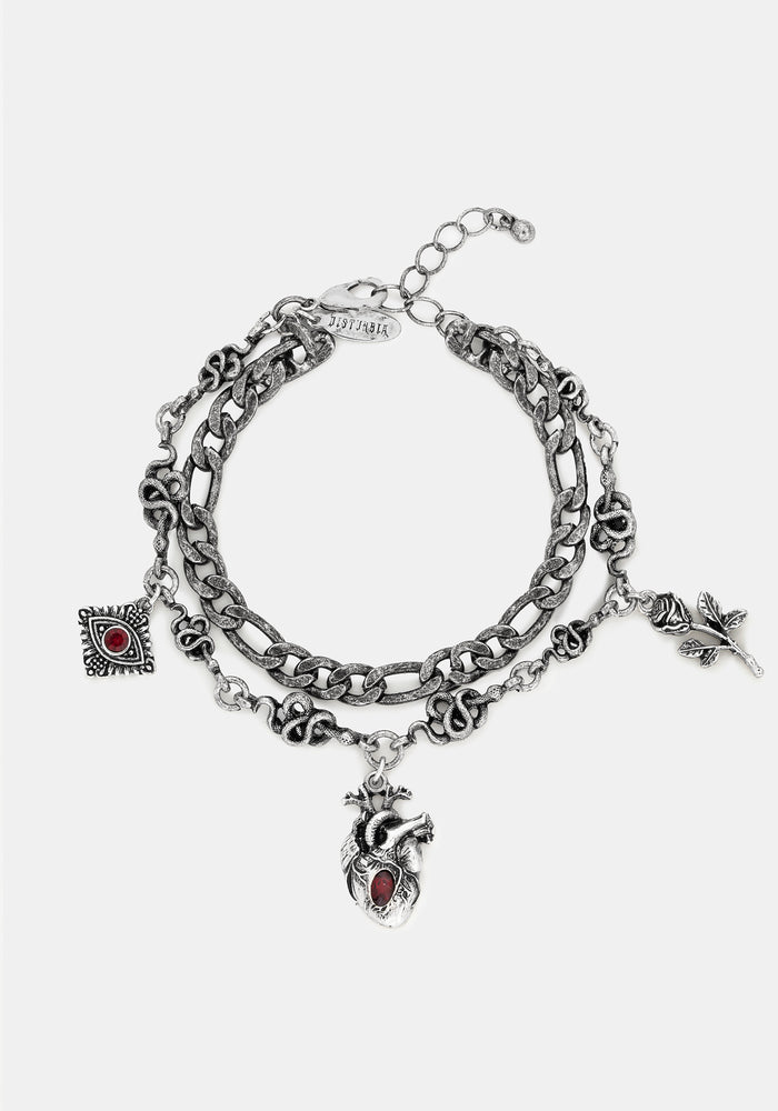 Corium and Anatomical Chain Heart Bracelet
