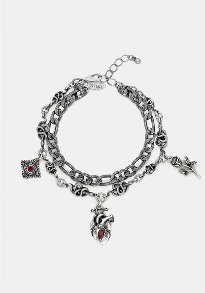 Corium and Anatomical Chain Heart Bracelet