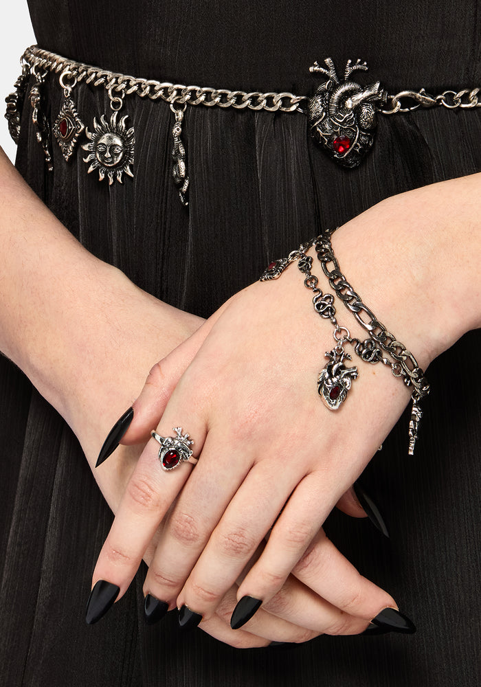 Corium and Anatomical Chain Heart Bracelet