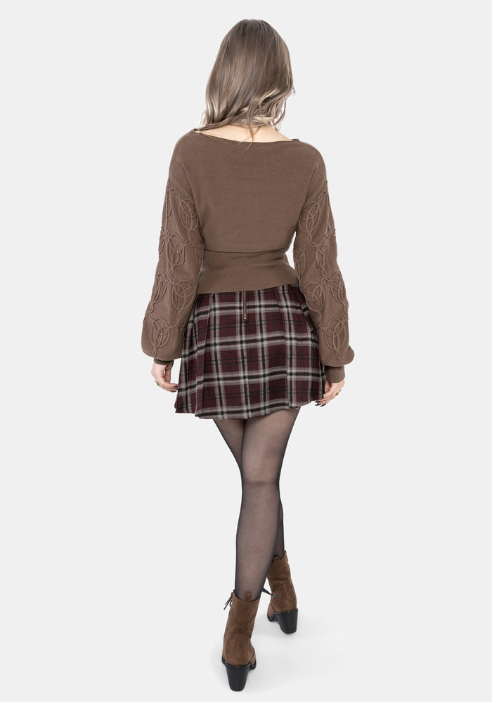 Covet Cotton-Blend Witches Knot Cable Knit Jumper