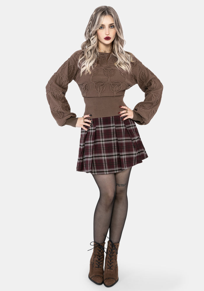 Covet Cotton-Blend Witches Knot Cable Knit Jumper