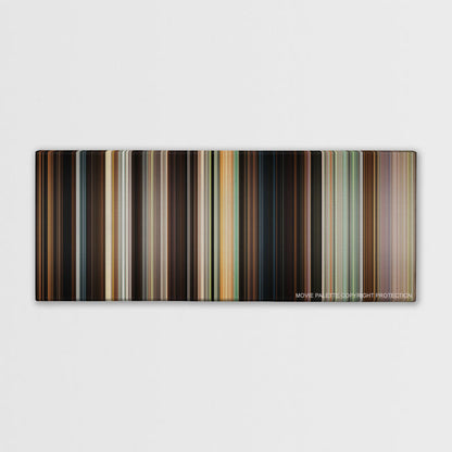 Crazy, Stupid, Love. color palette canvas print: thousands of thin vertical stripes of color