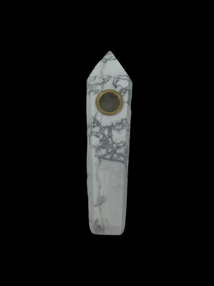 Rose Quartz Crystal Hand Pipe, a durable and elegant smoking accessory with a natural mineral design.