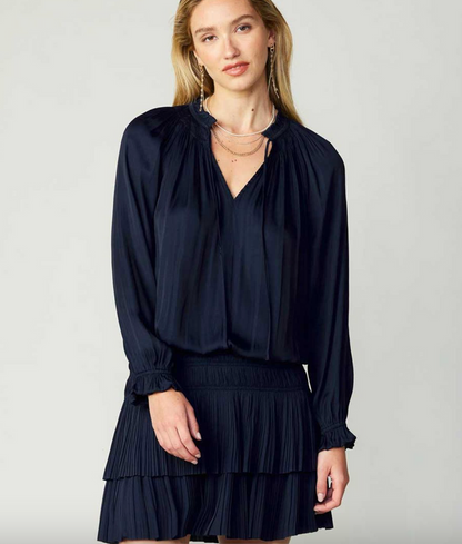 Current Air L/S Pleated Mini Dress