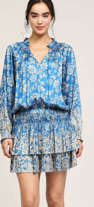 Current Air L/S Pleated Mini Dress