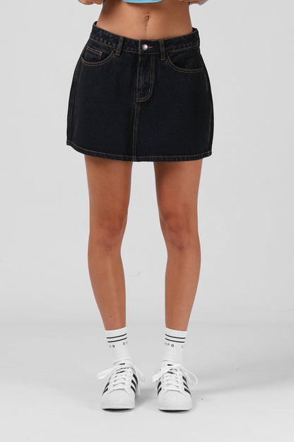 Denim Mini Skirt - Indigo