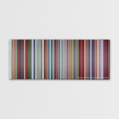 Despicable Me movie barcode canvas print, the whole film as stripes of color