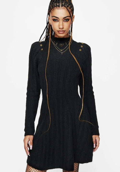 Dream Ribbed Skater Knit Dress
