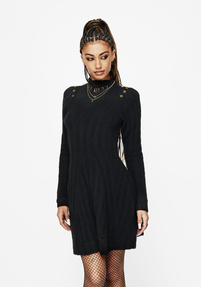 Dream Ribbed Skater Knit Dress