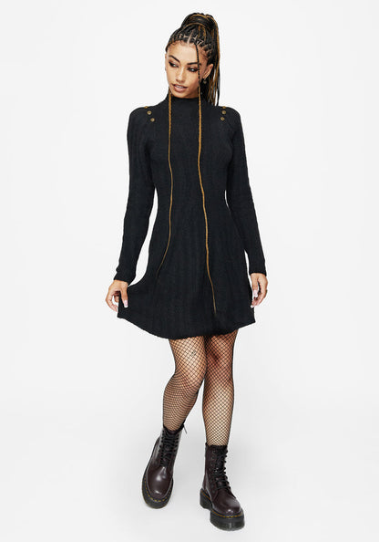 Dream Ribbed Skater Knit Dress