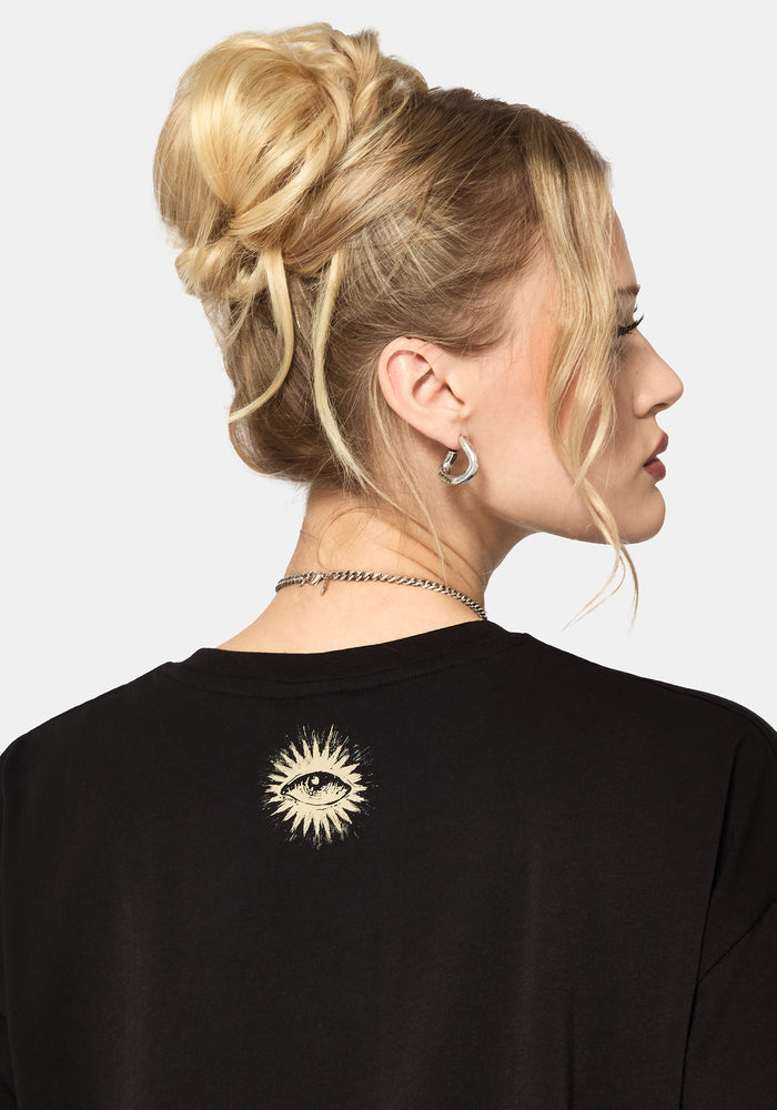 Elise Zodiac Celestial Print Oversized T-Shirt