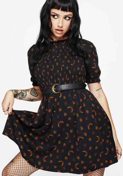 Elura Celestial Print Mini Dress