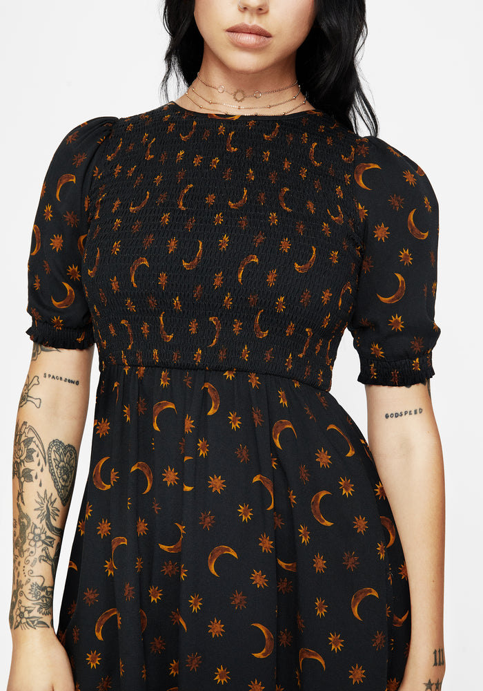 Elura Celestial Print Mini Dress