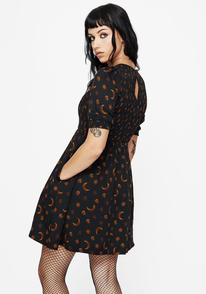 Elura Celestial Print Mini Dress