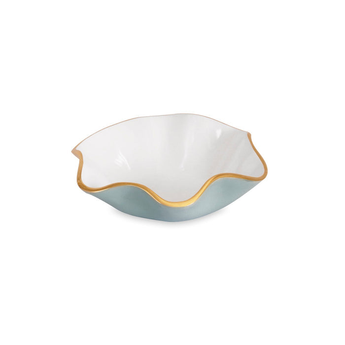 Beatriz Ball Encanto Carola Small Round Bowl Slate and White — Small slate-and-white bowl isolated on white