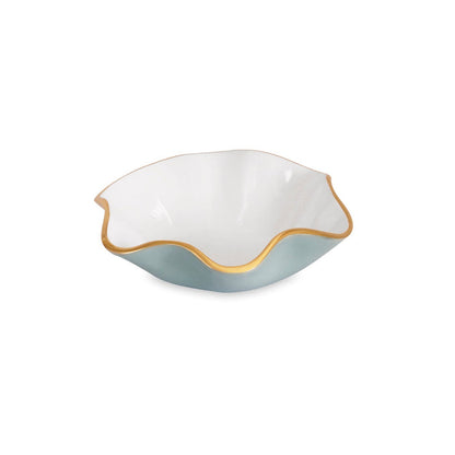 Beatriz Ball Encanto Carola Small Round Bowl Slate and White — Small slate-and-white bowl isolated on white