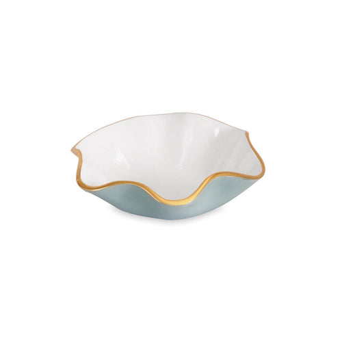 Beatriz Ball Encanto Carola Small Round Bowl Slate and White — Small slate-and-white bowl isolated on white