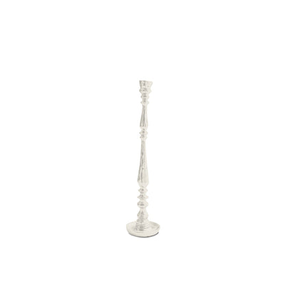 Beatriz Ball Encanto Crosby Medium Candlestick Holder — Single cream candle holder isolated on white