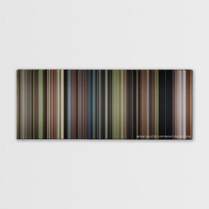 Enola Holmes color palette canvas print: thousands of thin vertical stripes of color