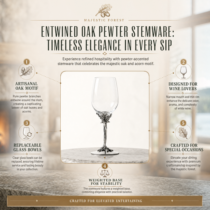 Entwined Oak Pewter Stemware 4