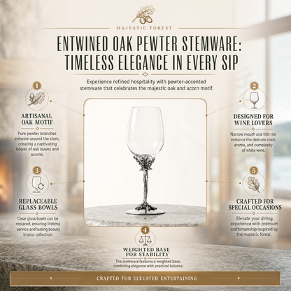 Entwined Oak Pewter Stemware 4
