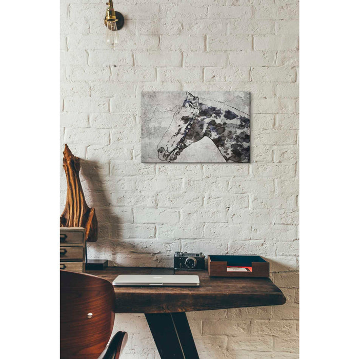 Epic Graffiti 'Black Ghost Horse 2' by Irena Orlov, Giclee Canvas Wall Art