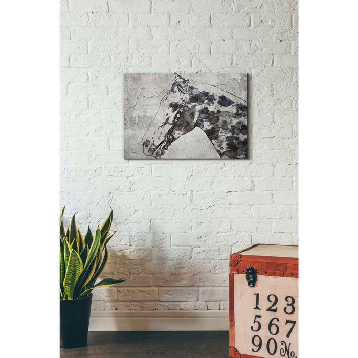 Epic Graffiti 'Black Ghost Horse 2' by Irena Orlov, Giclee Canvas Wall Art