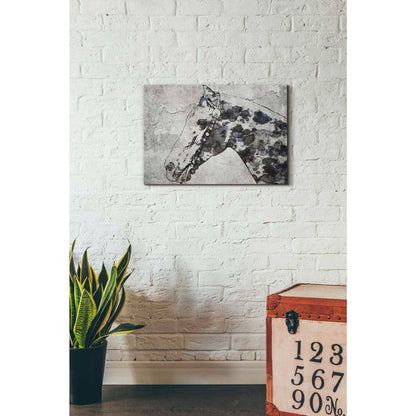 Epic Graffiti 'Black Ghost Horse 2' by Irena Orlov, Giclee Canvas Wall Art
