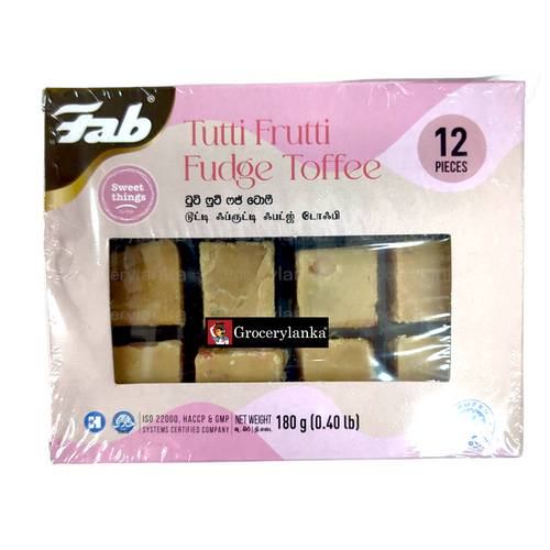 Fab Tutti Frutti Fudge Toffee 12Pc