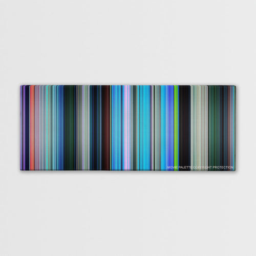 Finding Nemo color palette canvas print: thousands of thin vertical stripes of color