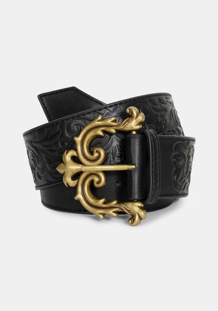 Fleur De Lis Buckle Belt