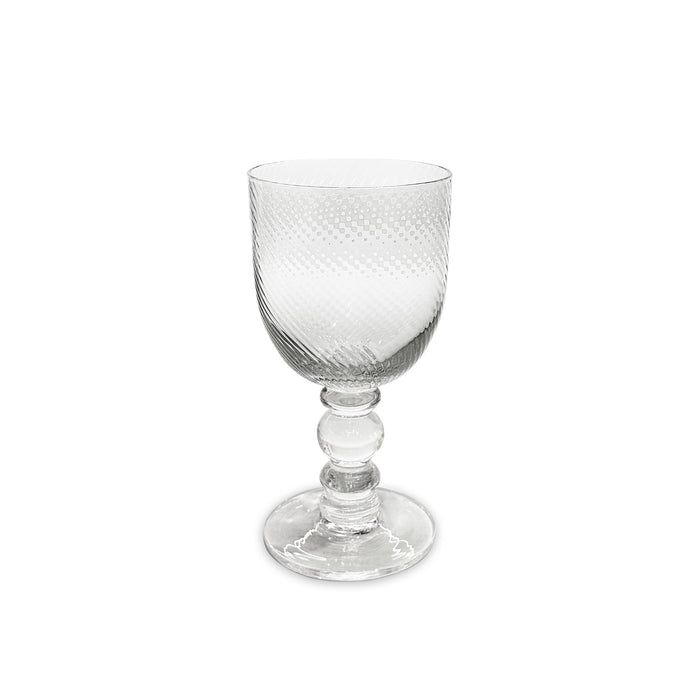 Beatriz Ball Glass French Swirl Wine — Single clear wine glass isolated on white