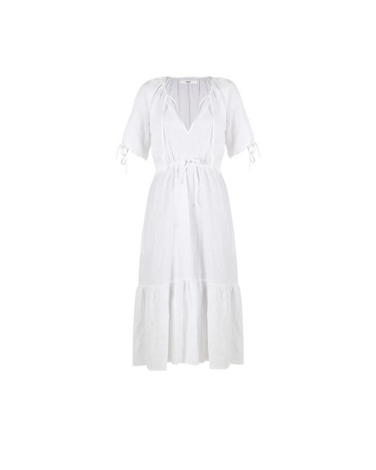 FRESH LINEN DRESS WHITE