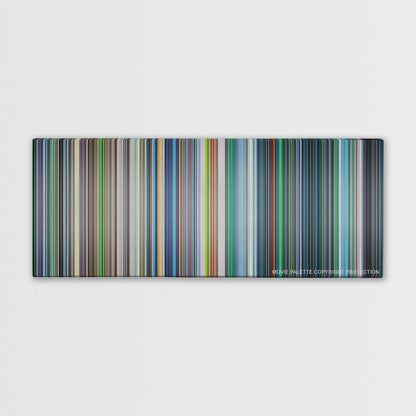 Ghost in the Shell color palette canvas print: thousands of thin vertical stripes of color