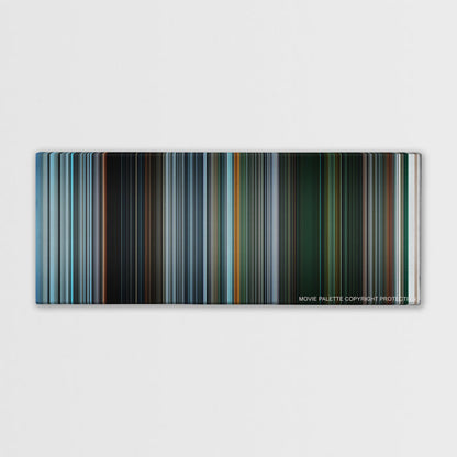 Gravity color palette canvas print: thousands of thin vertical stripes of color