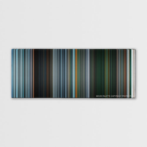 Gravity color palette canvas print: thousands of thin vertical stripes of color