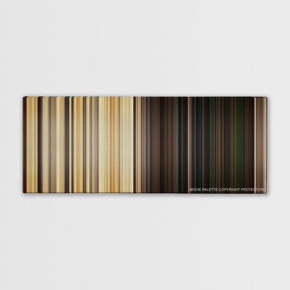Green Zone color palette canvas print: thousands of thin vertical stripes of color