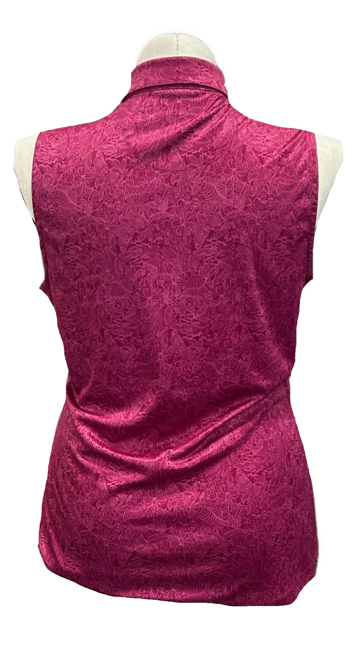 Greg Norman Women's Print Sleevless Golf Polo Size XL MSP$75