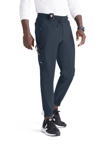 Grey's Anatomy Men's Murphy 5-Pocket Jogger Zip-Fly Scrub Pant Scrubs Grey`s Anatomy Steel L Reg