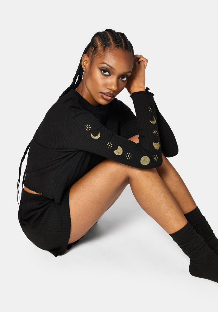 Griffinfly Embroidered Long Sleeved Pyjama Top